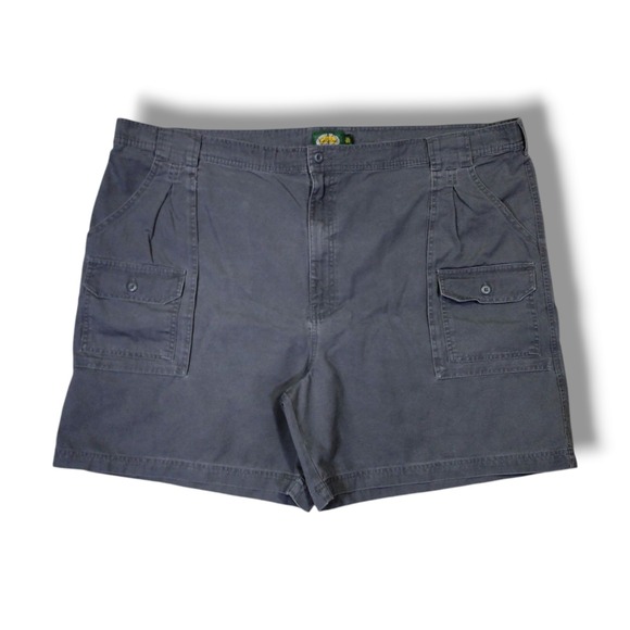Vintage Cabela's Gray Cargo Safari Canvas Shorts Men's 50x7 South Africa Made - Picture 1 of 14